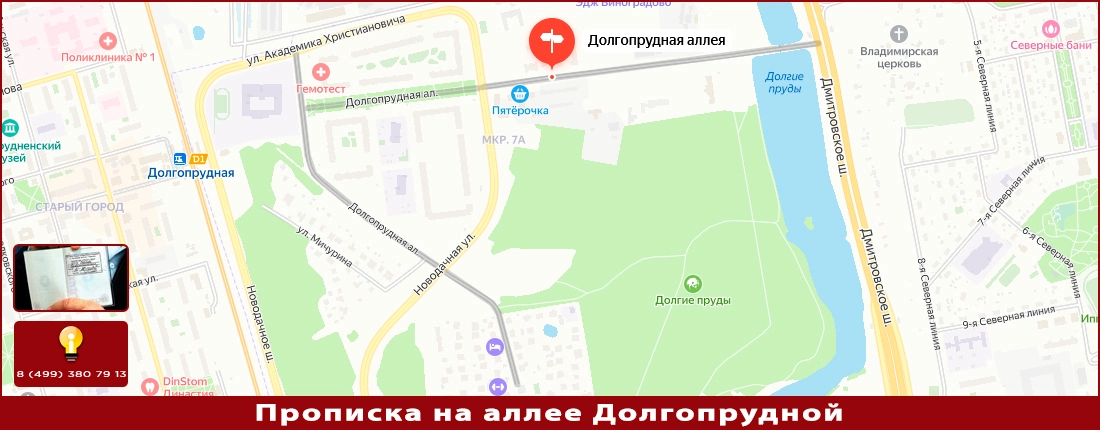 Постоянная прописка на ал. Долгопрудной Прописка на Долгопрудной аллее